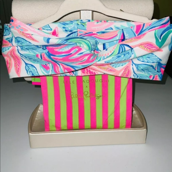 LELE SADOUGHI X LILLY PULITZER TOUCAN DO IT BETTER KNOTTED HEAD WRAP